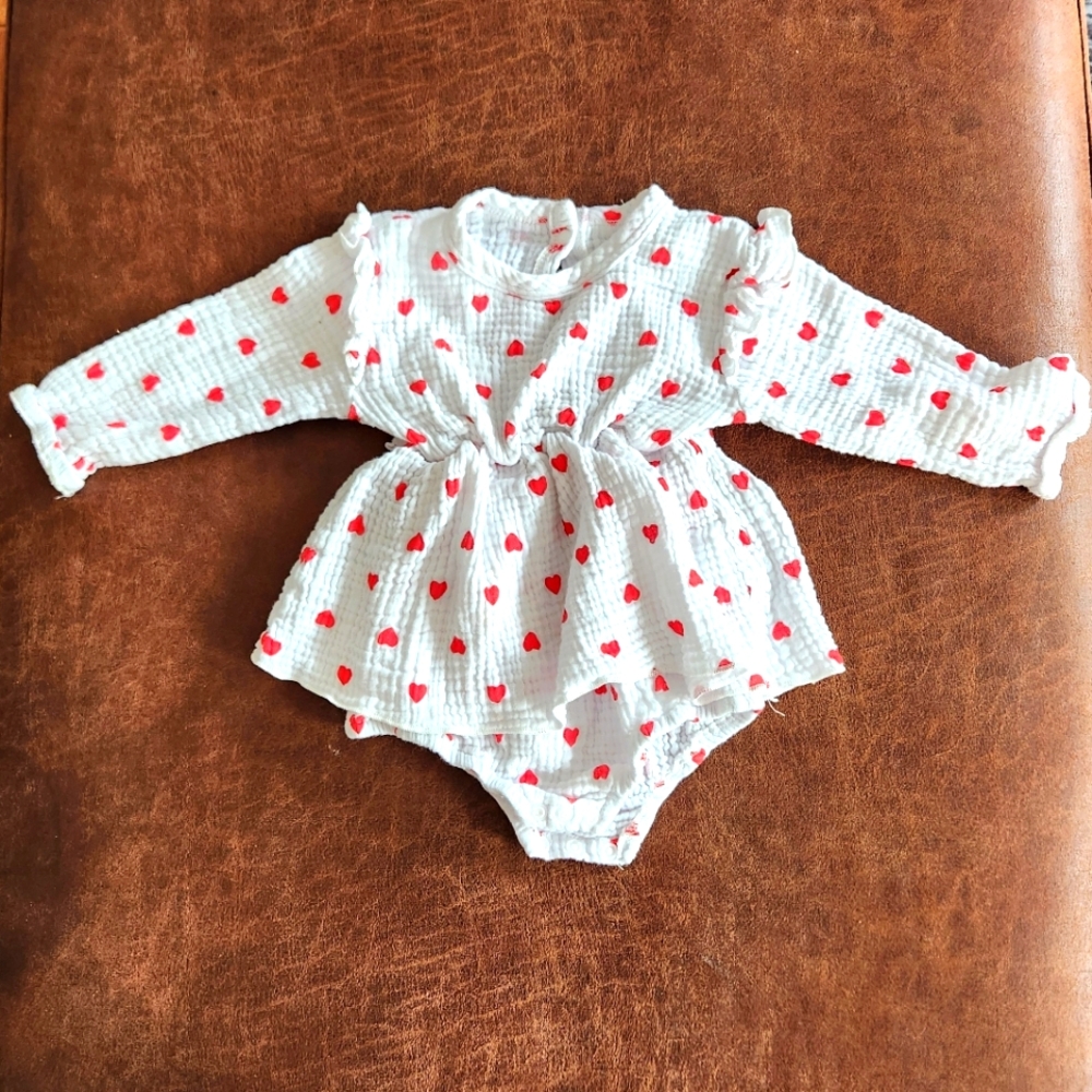 Heart Onsie with Long Sleeves